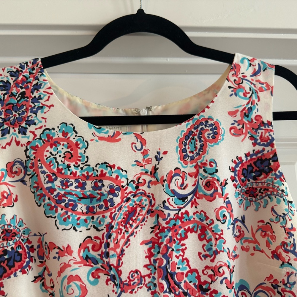 Talbots Multicolor Paisley Sleeveless Dress - Picture 2 of 10